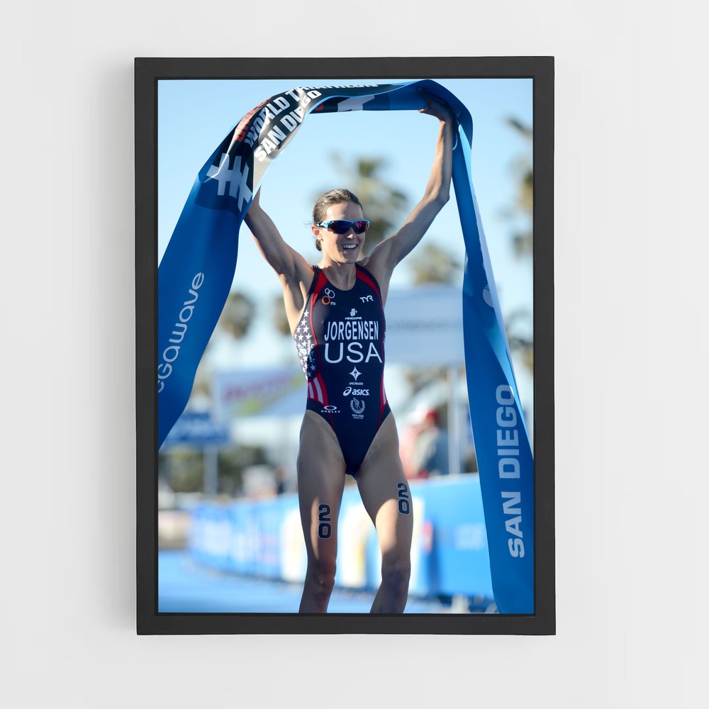 Poster Gwen jorgensen – affiche Athlétisme (vue 2)